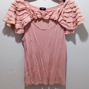 Anthropology Deletta tee, size M in dusty rose